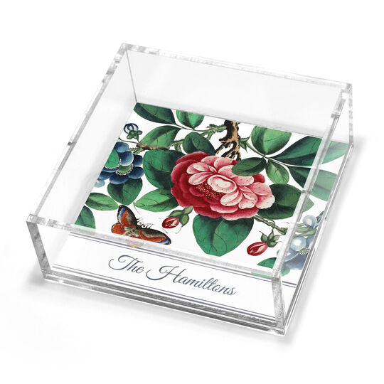 Flower Stem Petite Lucite Trinket Tray
